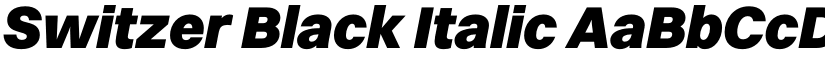 Switzer Black Italic font