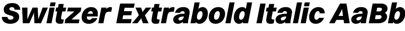 Switzer Extrabold Italic font