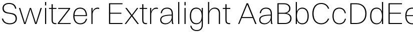 Switzer Extralight font
