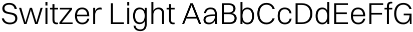 Switzer Light font