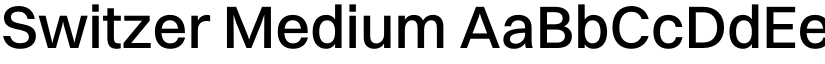 Switzer Medium font