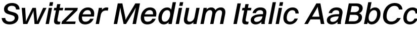 Switzer Medium Italic font