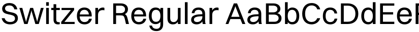 Switzer Regular font