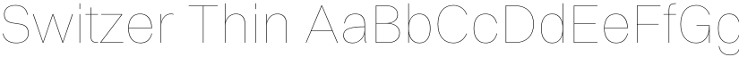 Switzer Thin font