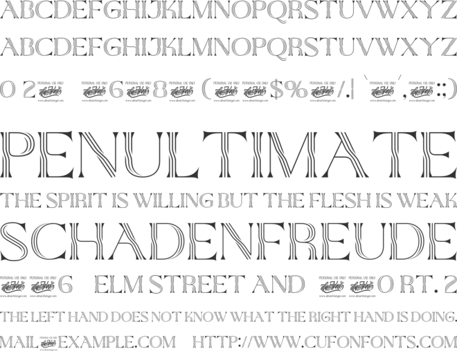 Qiunels font preview