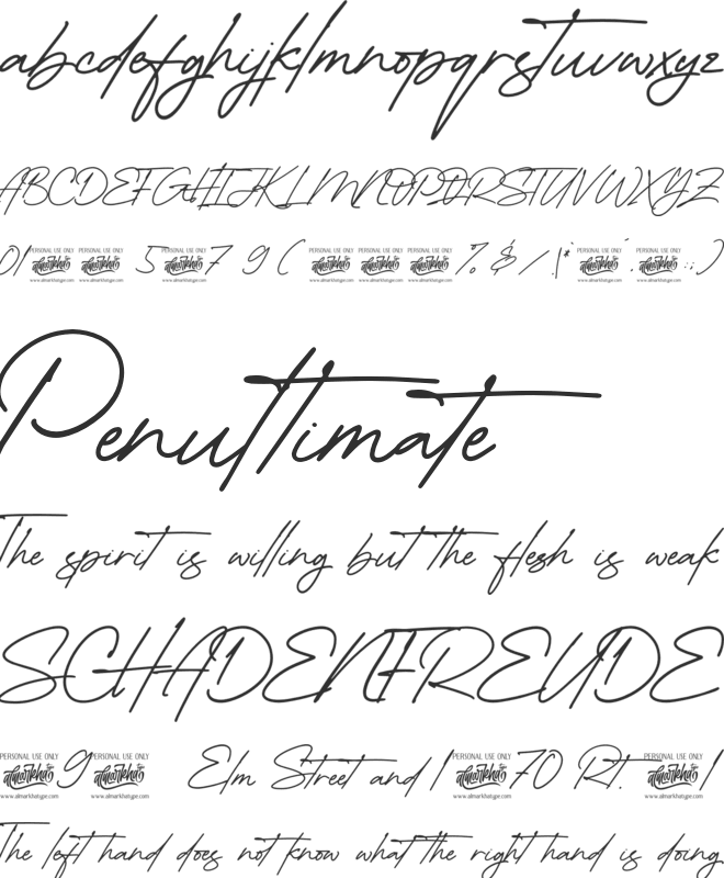 Mountain Signature font preview