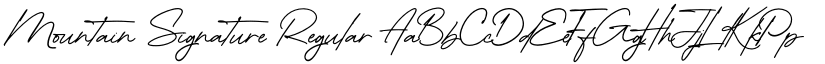 Mountain Signature Regular font