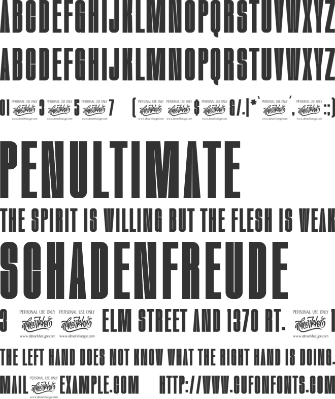 Theadzan font preview