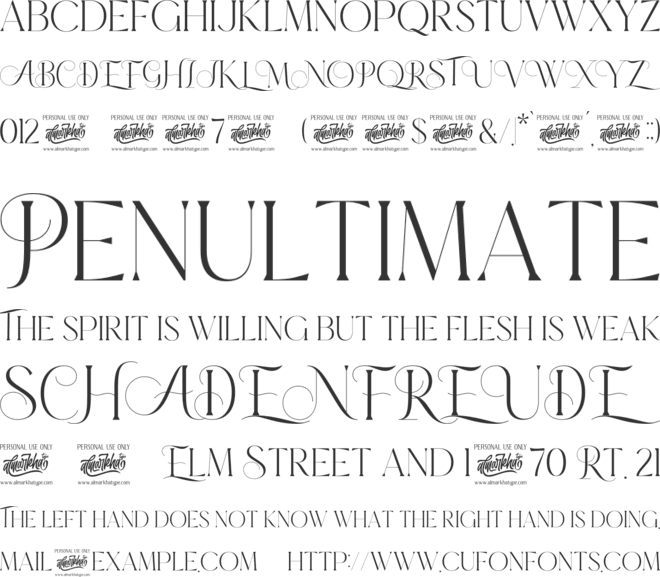 Walterosse font preview