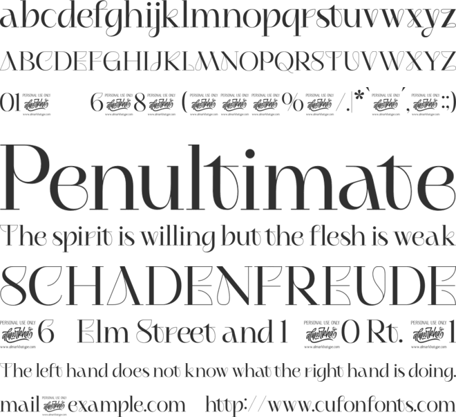 Gestack font preview