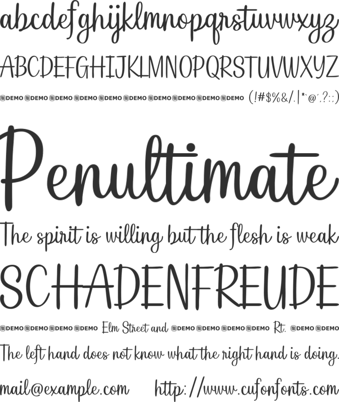 Gracility font preview