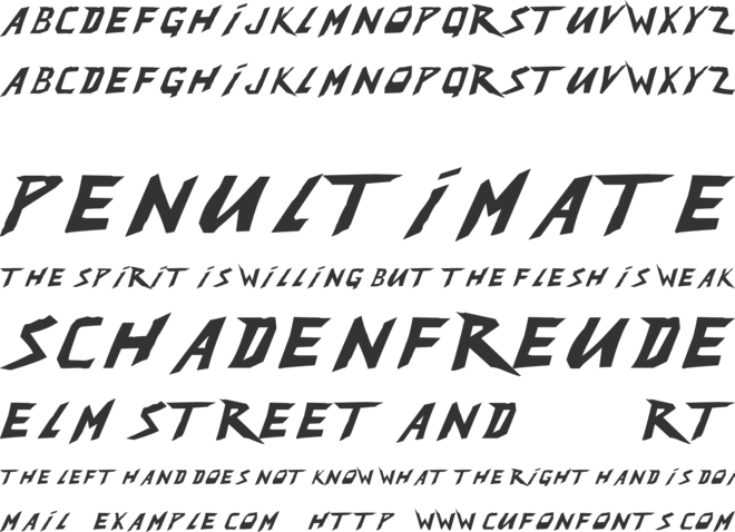 Love and Thunder font preview