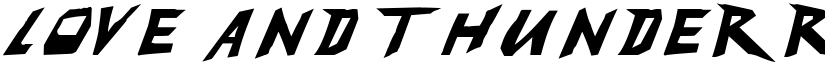 Love and Thunder Regular font
