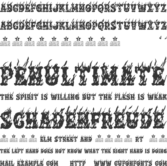 SUPPORTER PERSONAL USE font preview