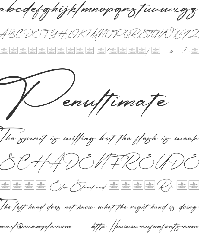 Humble Signation font preview