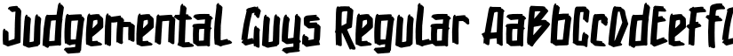 Judgemental Guys Regular font