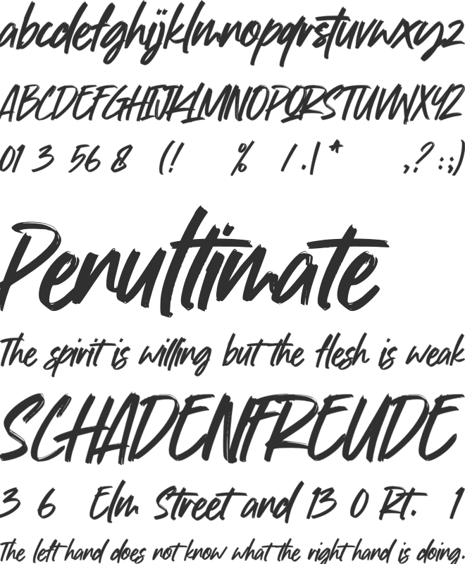 Strong Attraction font preview