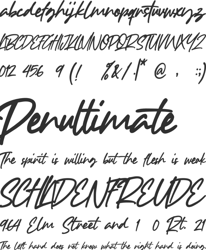 Study Hard font preview