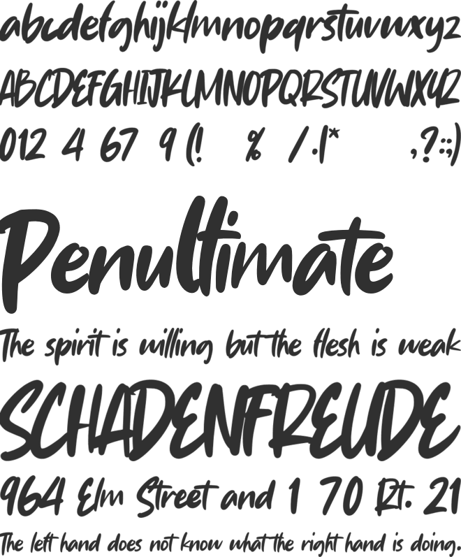 Speechless font preview
