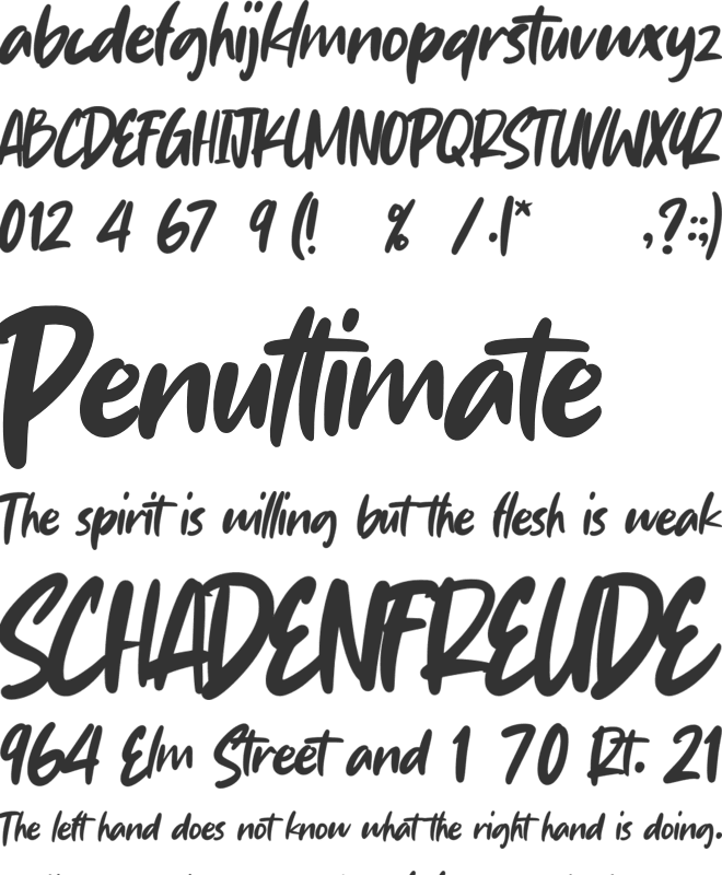 Speechless font preview