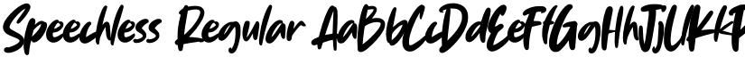 Speechless Regular font
