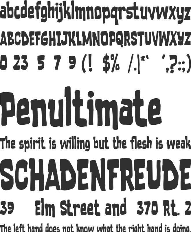 Trust Issue font preview