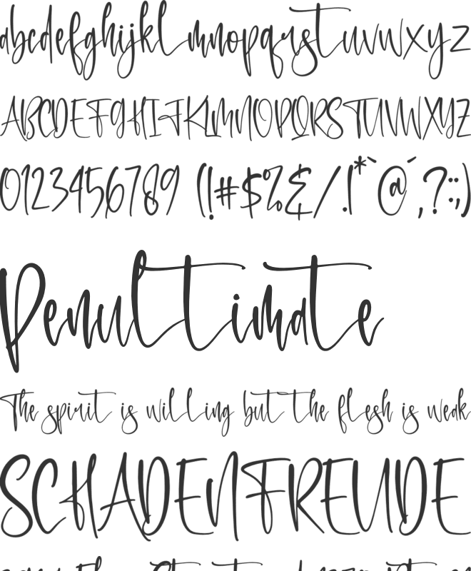Montain Fight font preview