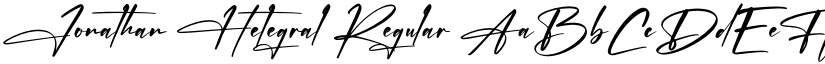 Jonathan Hetegral Regular font