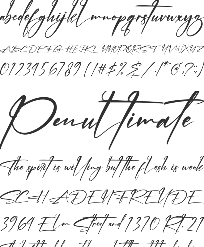 Dusty Peach font preview