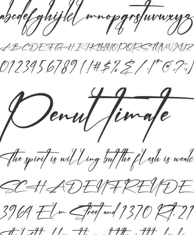 Dusty Peach font preview