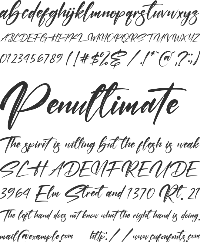 Kastelo Southern font preview