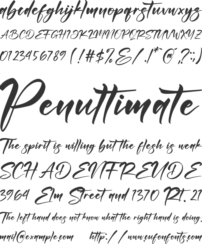 Yaristalia font preview