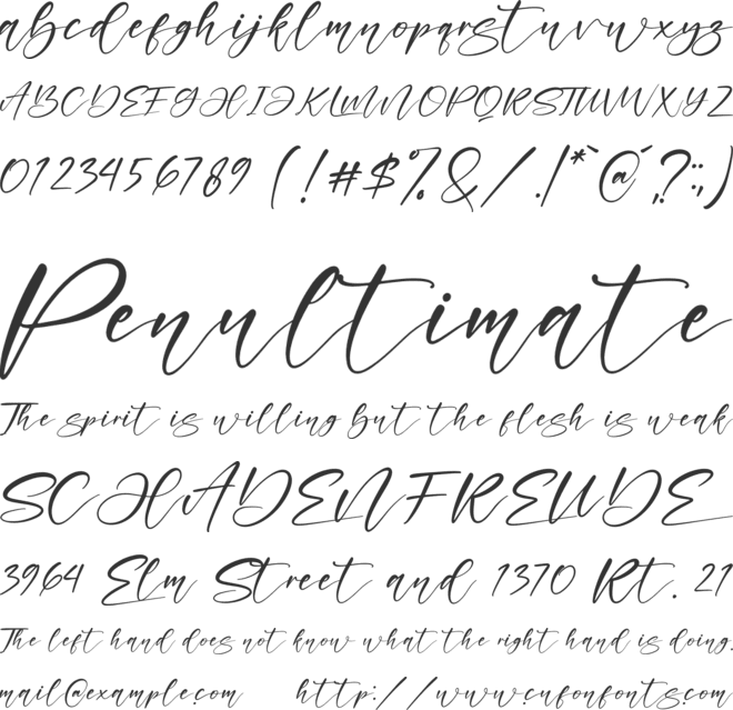 melati font preview