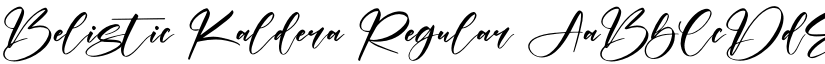 Belistic Kaldera Regular font