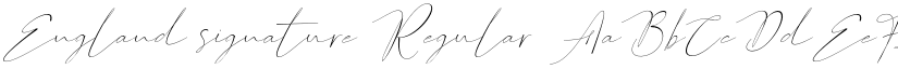 England signature Regular font