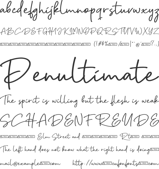 Smart Hallen font preview