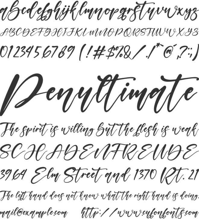 Mistical Winter font preview