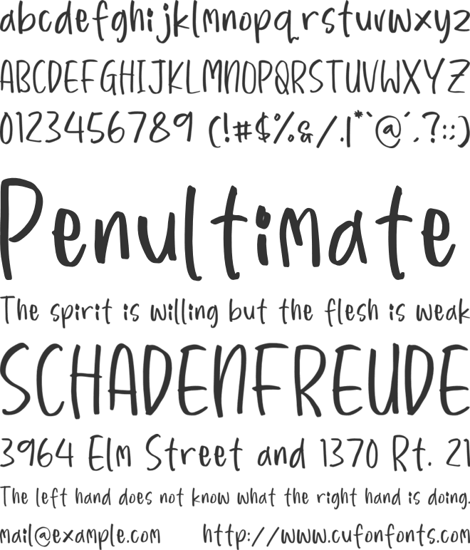 Kids Busrot font preview