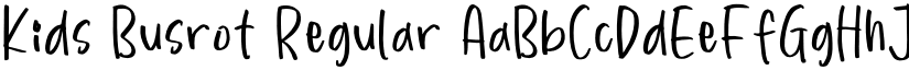 Kids Busrot Regular font