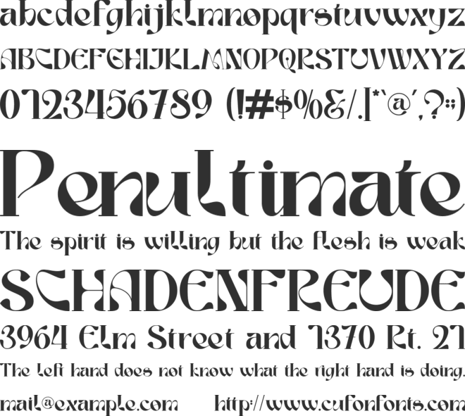 MAZREHA font preview