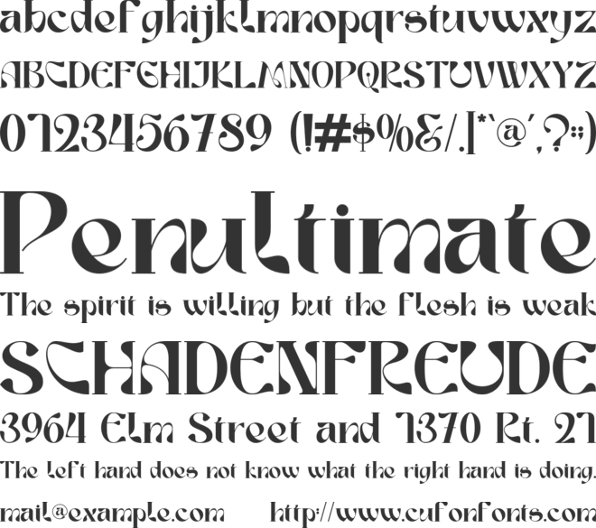 MAZREHA font preview