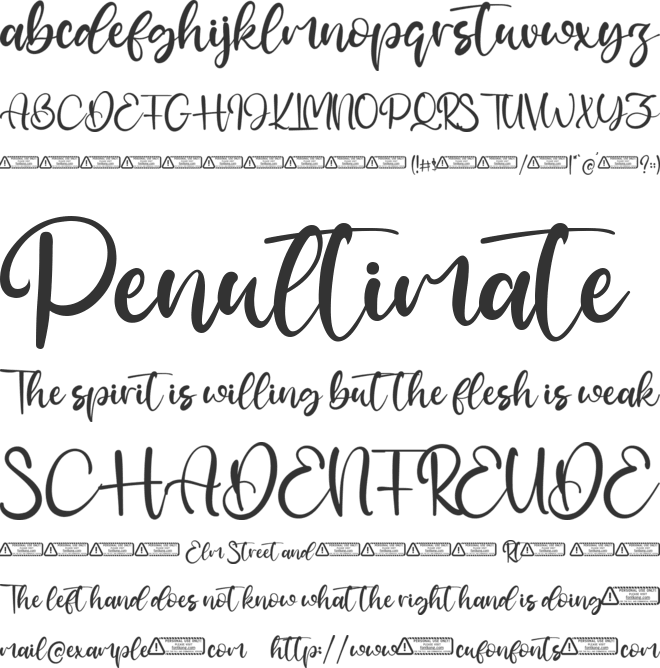 Cristanna font preview