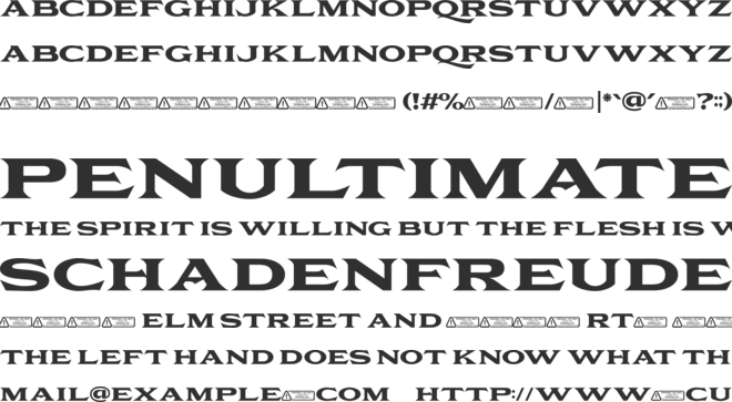Oultra font preview
