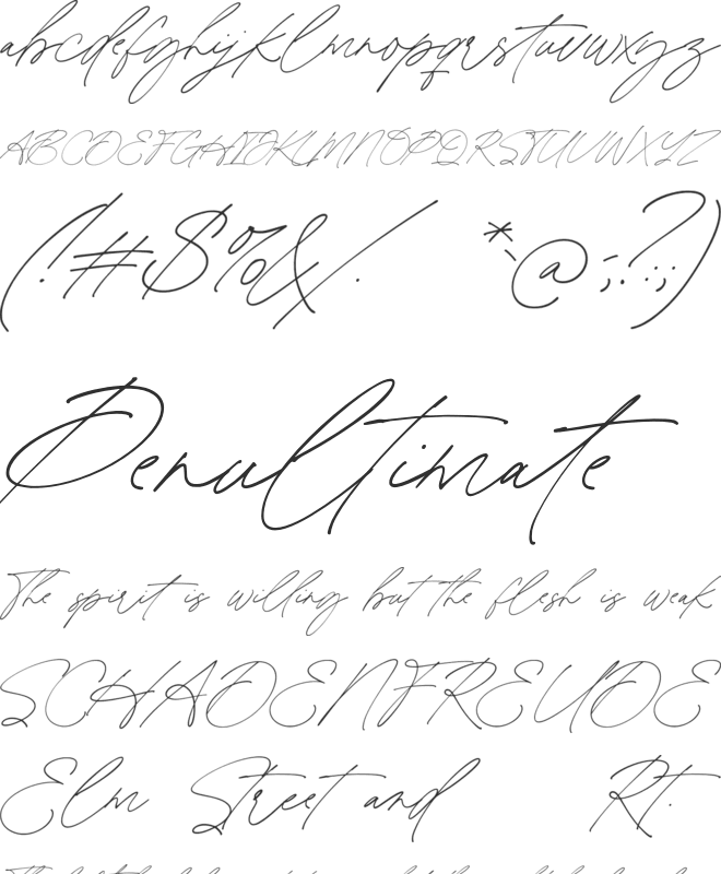 Heritage Signature font preview
