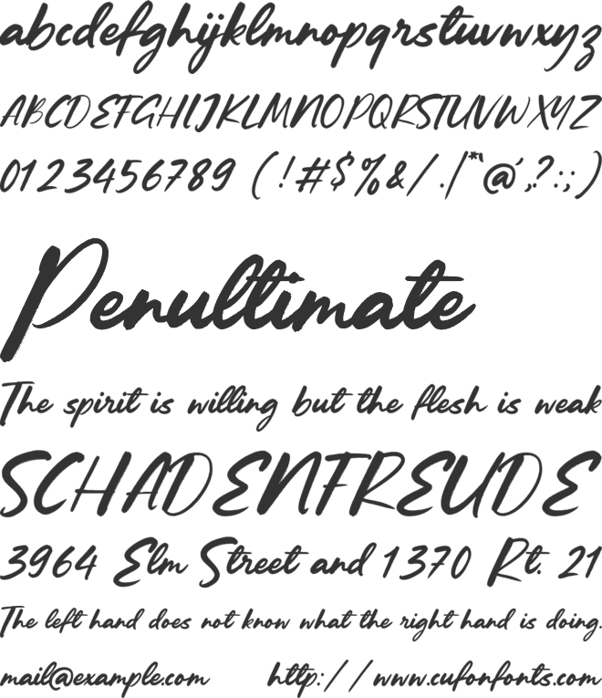 Montageway font preview