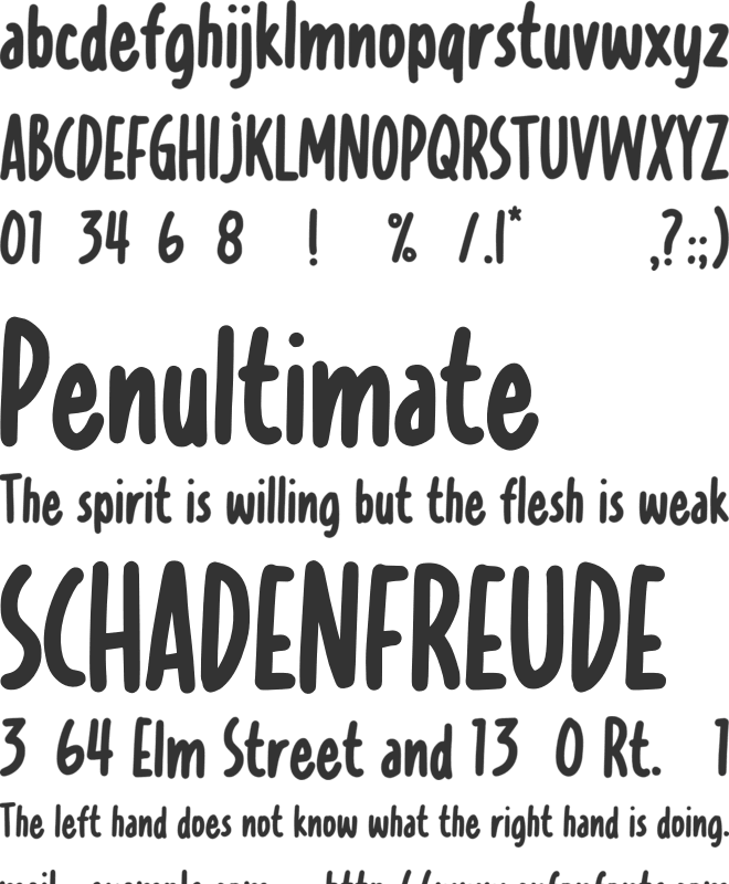 Lesson Learned font preview