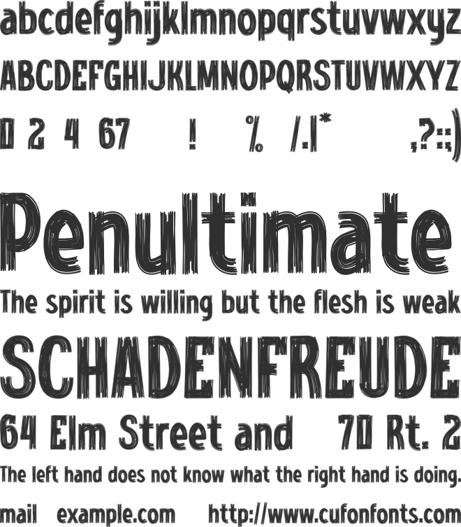 Cagrown font preview