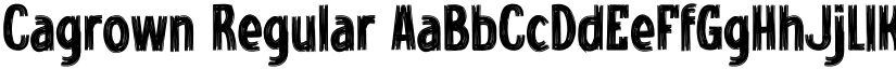 Cagrown Regular font