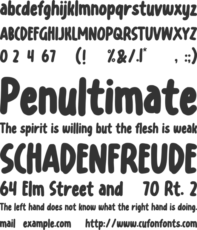 Almond Pancake font preview