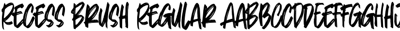 Recess Brush Regular font
